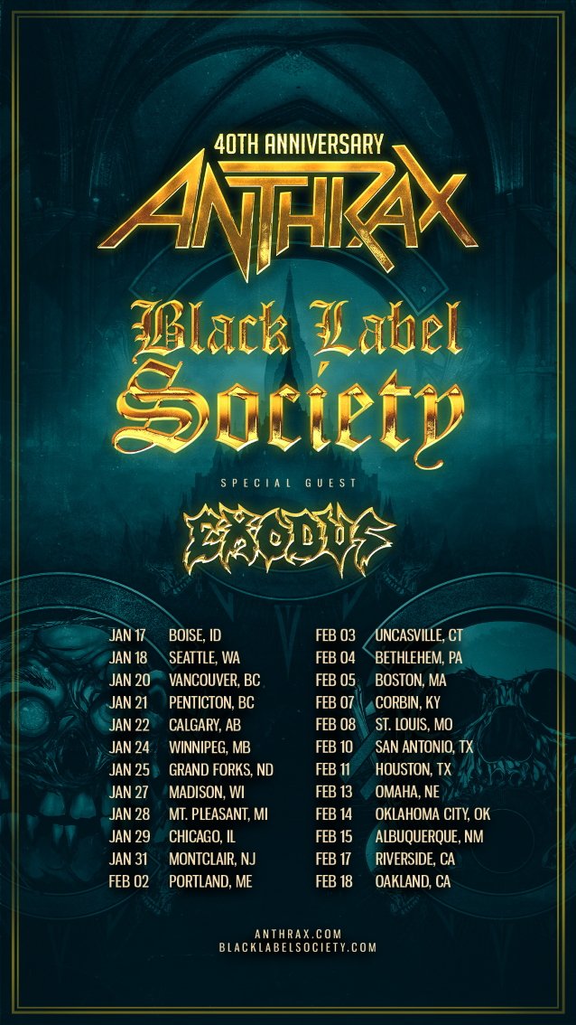 Antharasex - Anthrax, Black Label Society, & Exodus Announce Early 2023 North American  Tour | Metal Anarchy