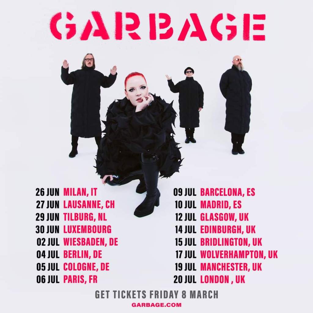 garbage european tour